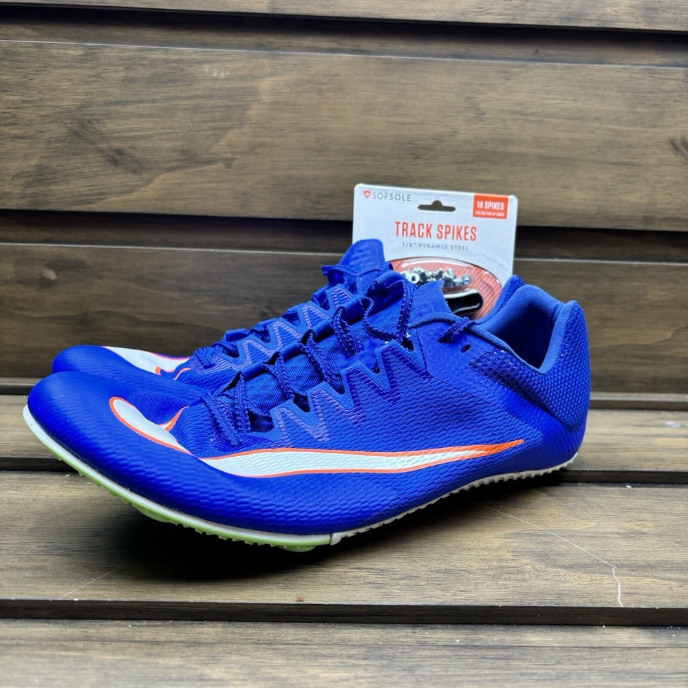 Nike Zoom Rival Sprinter Men's Track Spikes Racer Blue/Lime DC8753-401 Size 14